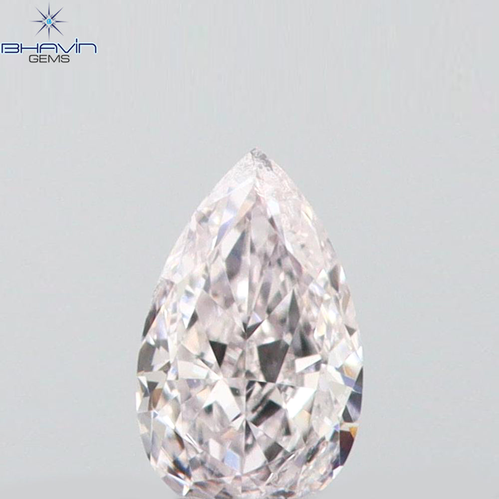0.07 CT Pear Shape Natural Diamond Pink Color VS1 Clarity (3.60 MM)