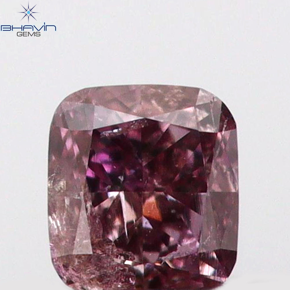 0.08 CT Cushion Shape Natural Diamond Pink Color SI2 Clarity (2.60 MM)