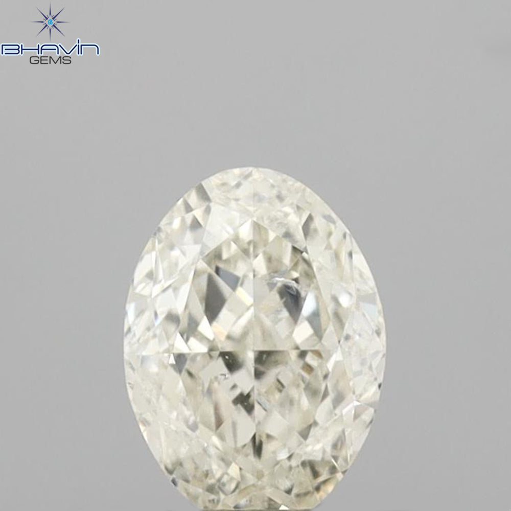 0.53 CT Oval Shape Natural Diamond Yellow Color SI1 Clarity (5.78 MM)