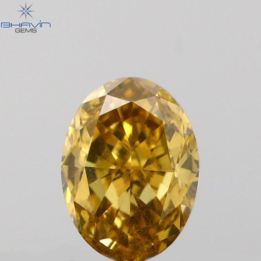 0.24 CT Oval Shape Natural Diamond Green(Chameleon) Color SI1 Clarity (4.31 MM)