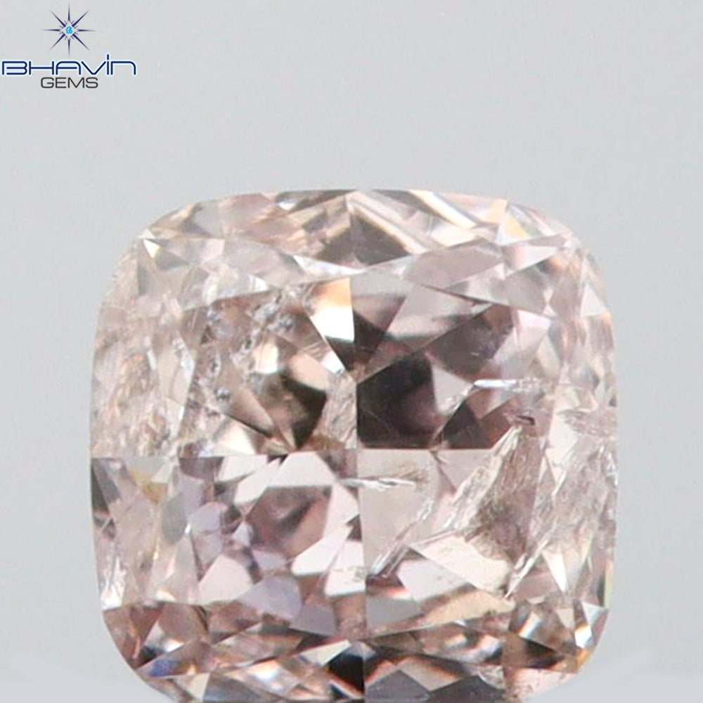 0.05 CT クッションシェイプ 天然ダイヤモンド ピンク色 I1 クラリティ (2.11 MM)