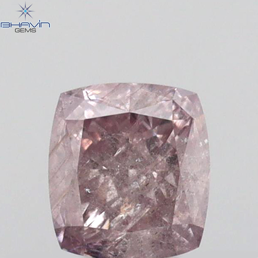 0.51 CT Cushion Shape Natural Diamond Pink Color I2 Clarity (4.58 MM)