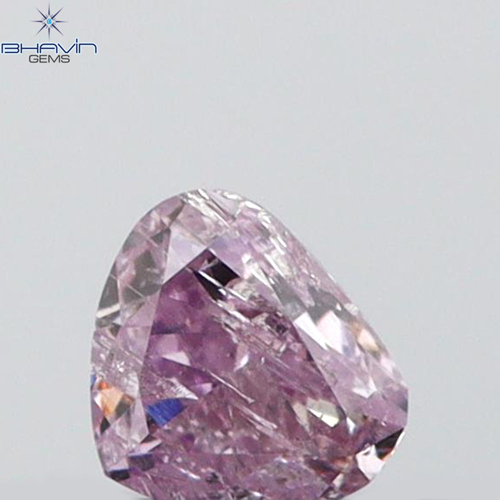 0.10 CT Heart Shape Natural Diamond Pink Color I1 Clarity (3.06 MM)