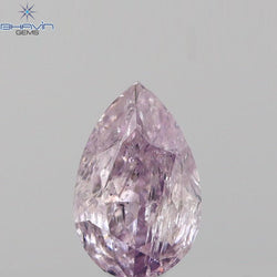 0.16 CT Pear Shape Natural Diamond Pink Color I2 Clarity (4.28 MM)