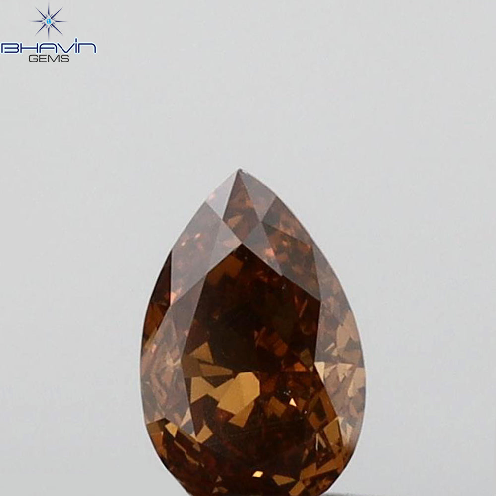 0.27 CT Pear Shape Natural Diamond Red Color VS2 Clarity (5.15 MM)