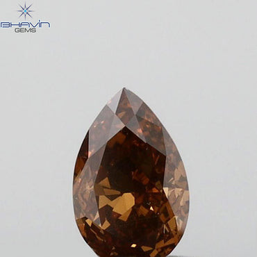 0.27 CT Pear Shape Natural Diamond Red Color VS2 Clarity (5.15 MM)