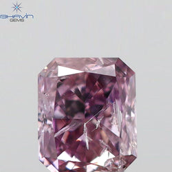 0.08 CT ラディアント シェイプ ナチュラル ダイヤモンド ピンク色 SI2 クラリティ (2.38 MM)