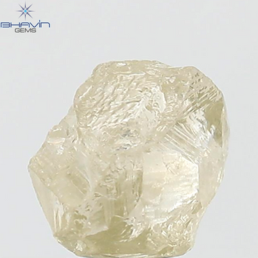 2.87 CT Rough Shape Natural Diamond Yellow Color SI1 Clarity (8.80 MM)