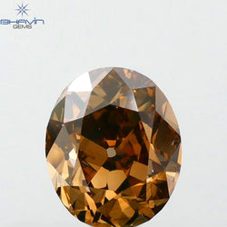 0.81 CT Oval Shape Natural Diamond Chocolate Color SI1 Clarity (6.21 MM)