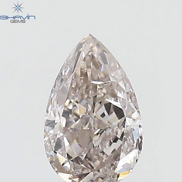 GIA Certified 0.51 CT Pear Diamond Pinkish Brown Color Natural Loose Diamond (6.27 MM)