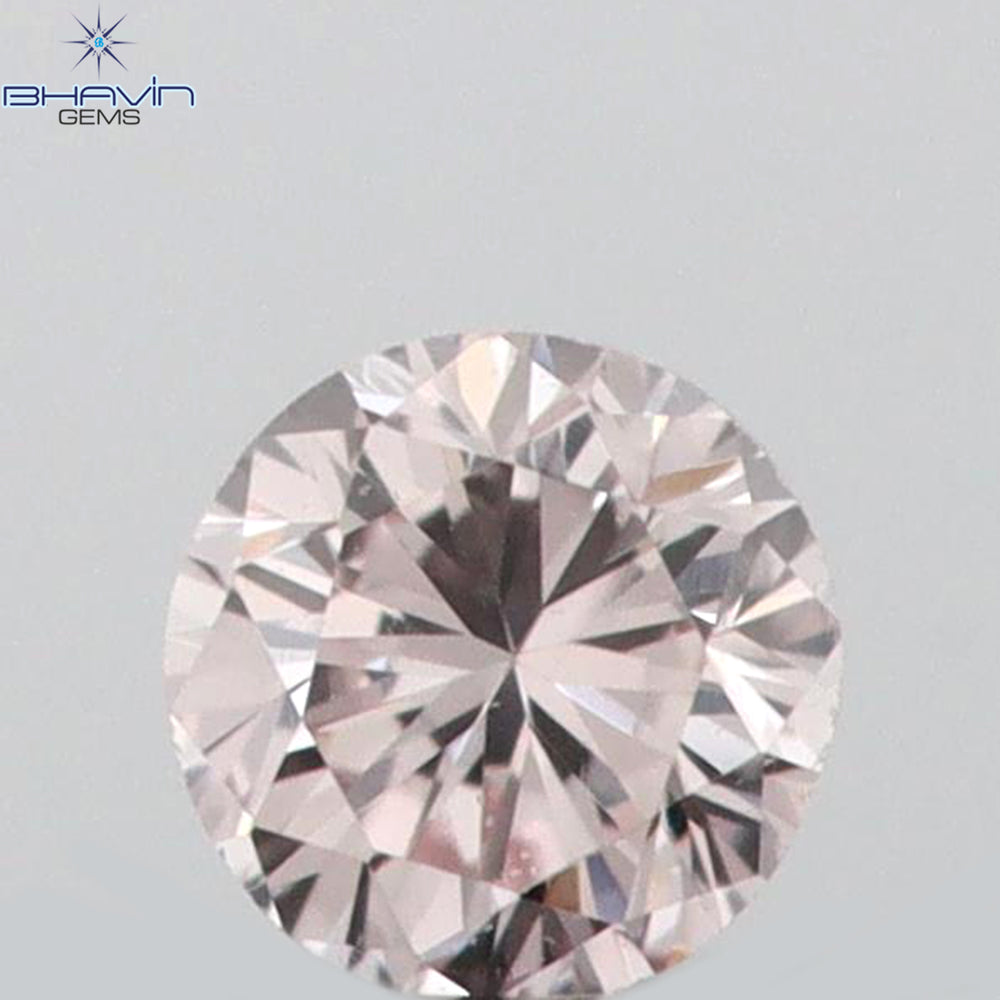 0.04 CT Round Shape Natural Diamond Pink (Argyle) Color VS2 Clarity (2.13 MM)