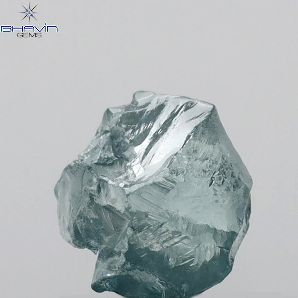 0.87 CT Rough Shape Enhanced Blue Color SI1 Clarity (6.00 MM)