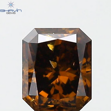 0.70 CT Radiant Diamond Brown Color Natural Loose Diamond SI2 Clarity (5.54 MM)