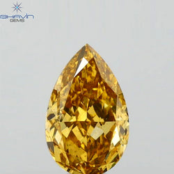 0.50 CT Pear Shape Natural Diamond Green (Chameleon) Color VS2 Clarity (6.46 MM)
