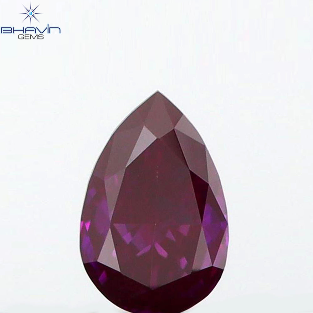 0.09 CT Pear Shape Natural Diamond Pink Color VS1 Clarity (3.36 MM)