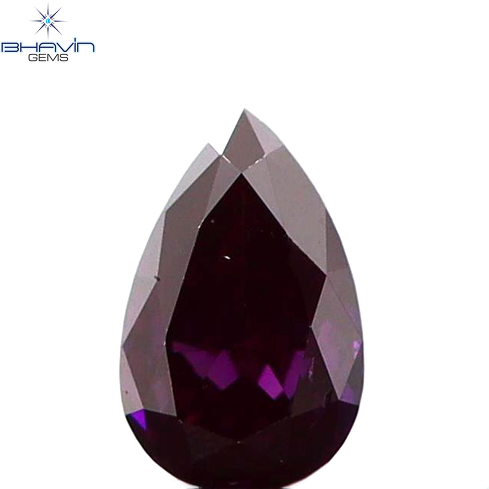0.07 CT Pear Shape Natural Diamond Pink Color VS1 Clarity (3.12 MM)