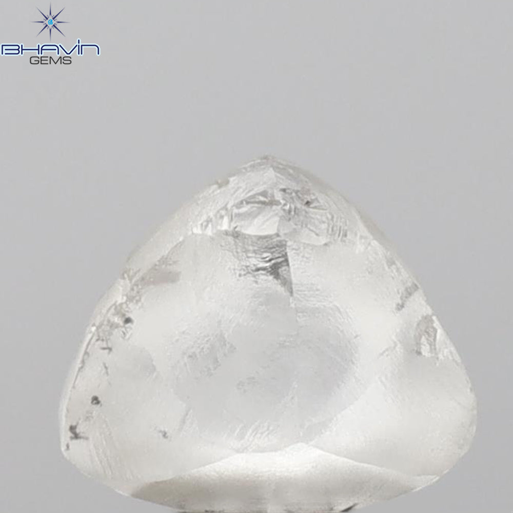 2.09 CT Rough Shape Natural Diamond White Color SI1 Clarity (7.90 MM)