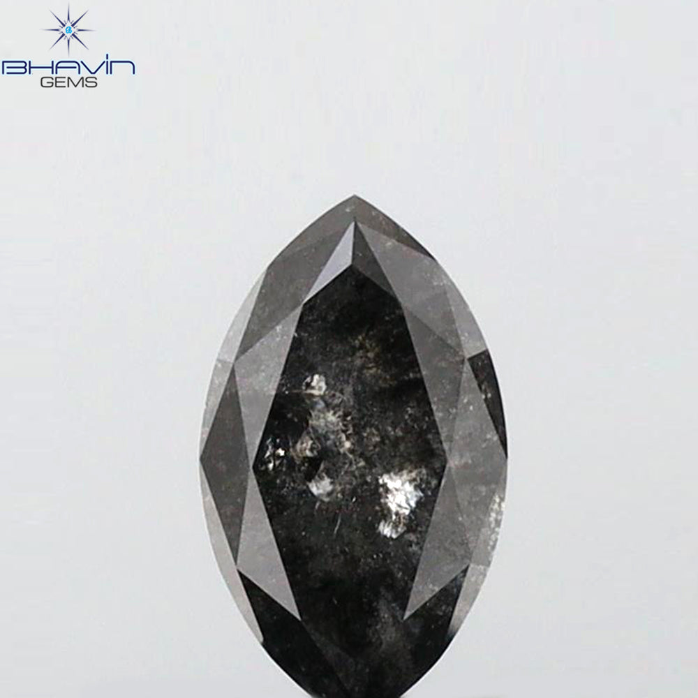 0.46 CT Marquise Shape Natural Loose Diamond Salt And pepper Color I3 Clarity (7.07 MM)
