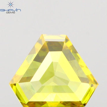 0.59 CT Pentagon Diamond Enhanced Orange Color Natural Diamond Clarity VS1 (5.88 MM)