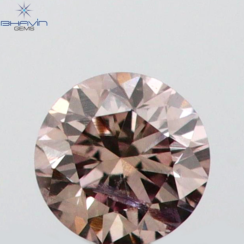 0.04 CT Round Shape Natural Diamond Pink Color SI2 Clarity (2.33 MM)