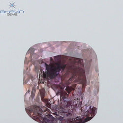 0.15 CT Cushion Shape Natural Diamond Pink Color I1 Clarity (3.09 MM)