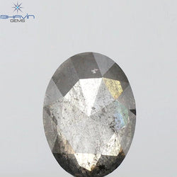 0.68 CT Oval Shape Natural Diamond Salt And Papper Color I3 Clarity (6.77 MM)