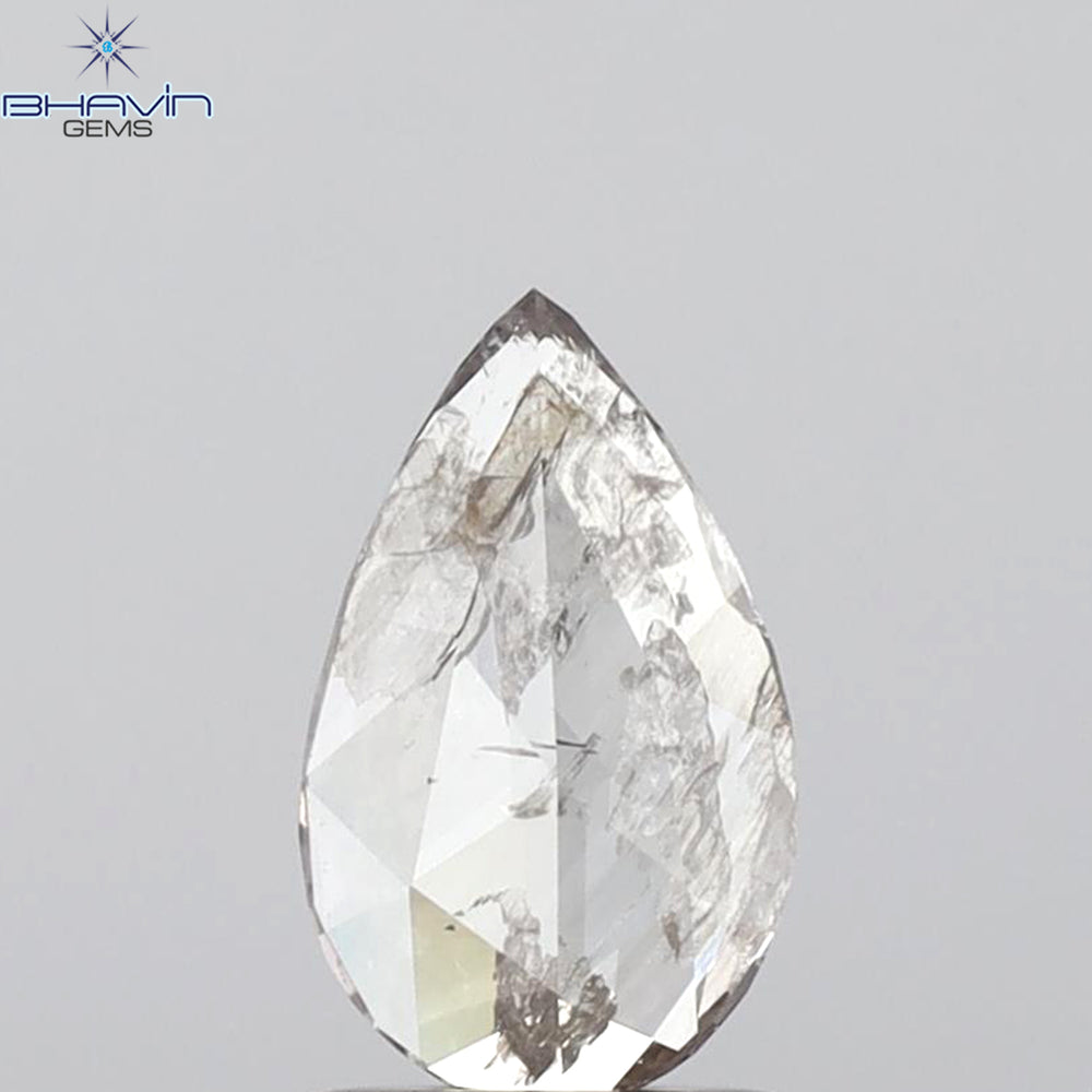 0.72 CT Pear Shape Natural Diamond Pink Color I2 Clarity (9.40 MM)