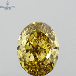 0.27 CT Oval Shape Natural Diamond Green (Chameleon) Color VS2 Clarity (4.42 MM)