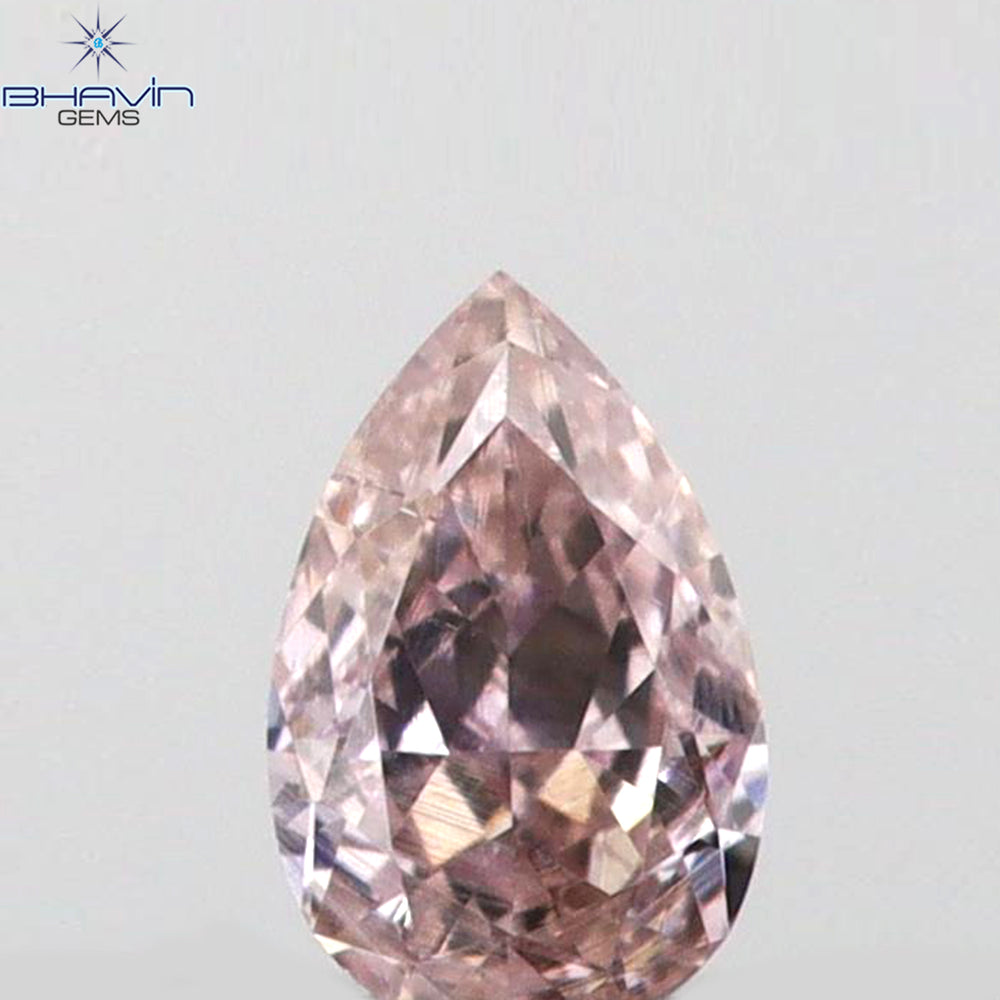 0.05 CT Pear Shape Natural Diamond Pink Color VS2 Clarity (3.02 MM)