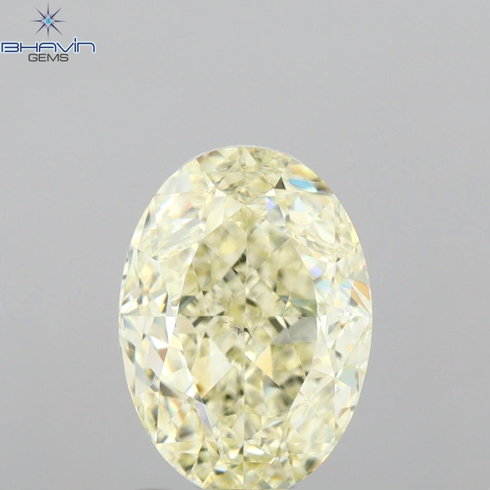 GIA Certified 2.01 CT Oval Shape Natural Diamond W to X Color (8.64 MM)