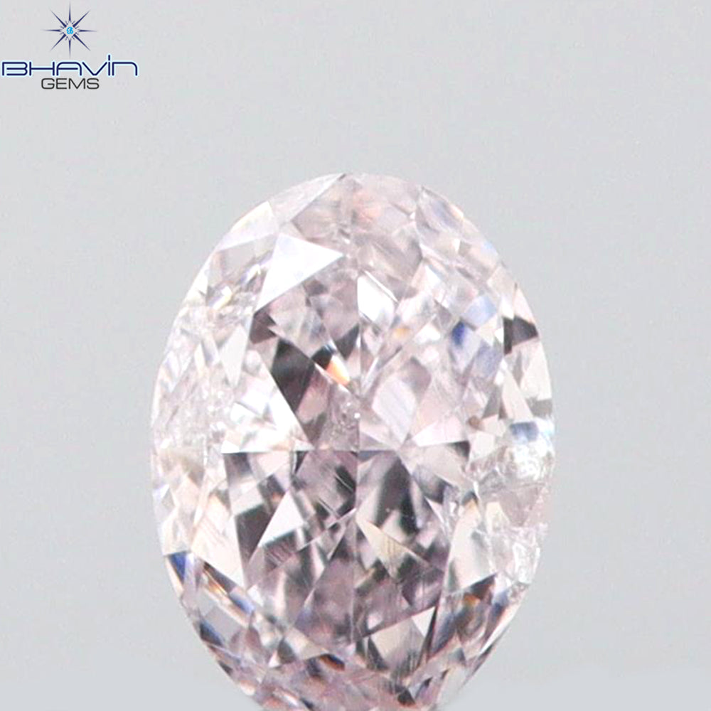 0.30 CT オーバル シェイプ ナチュラル ダイヤモンド ピンク カラー VS2 クラリティ (5.09 MM)