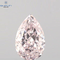 0.23 CT Pear Shape Natural Diamond Pink Color SI2 Clarity (4.80 MM)