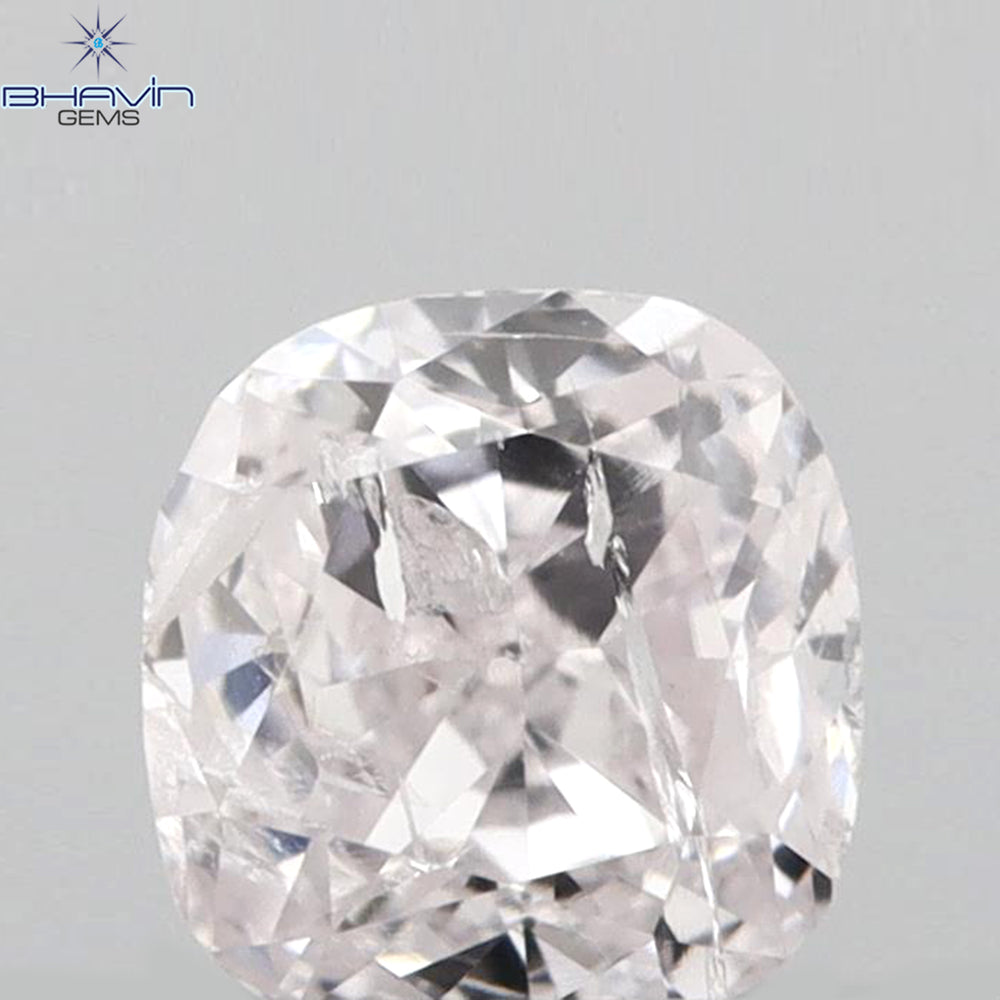 0.25 CT Cushion Shape Natural Diamond Pink Color I2 Clarity (3.70 MM)