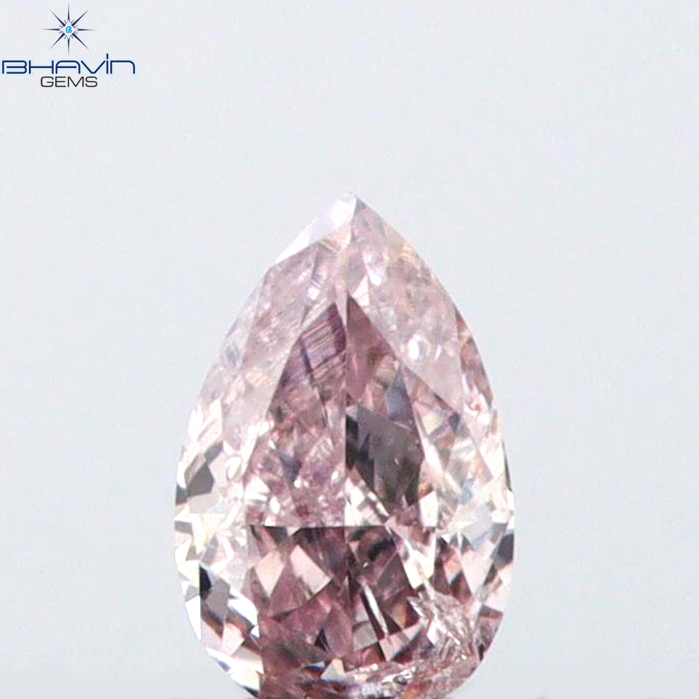 0.08 CT ペアシェイプ ナチュラル ダイヤモンド ピンク色 VS1 クラリティ (3.45 MM)