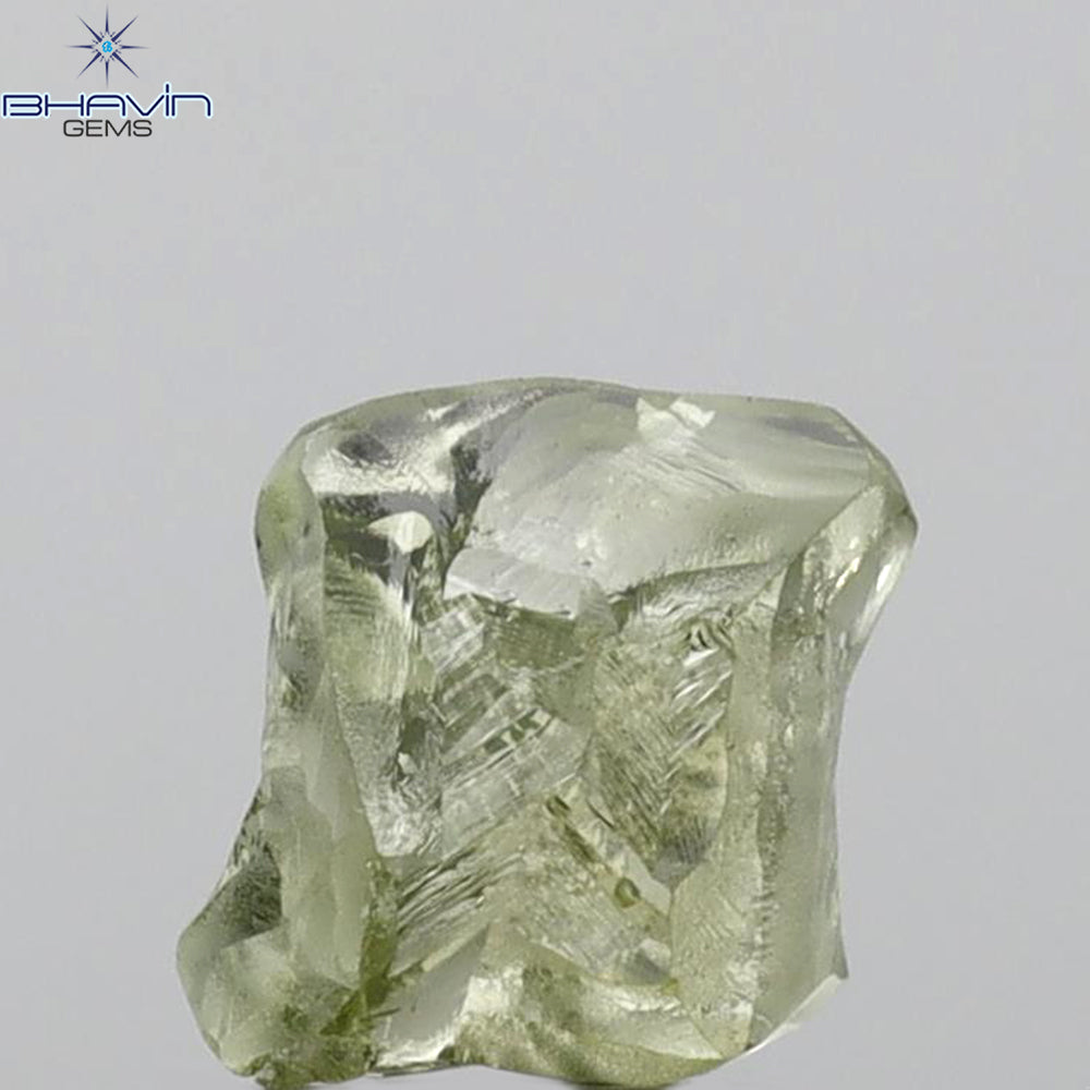 1.46 CT Rough Shape Enhanced Green Color VS2 Clarity (8.15 MM)