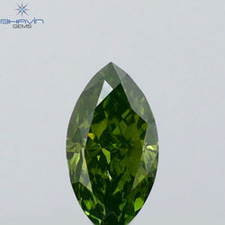 0.19 CT Marquise Shape Natural Diamond Green Color VS1 Clarity (5.04 MM)