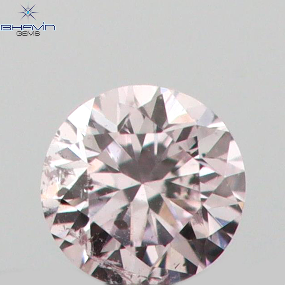 0.03 CT Round Shape Natural Diamond Pink (Argyle) Color SI1 Clarity (1.93 MM)