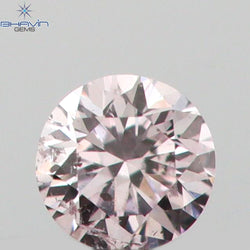 0.03 CT Round Shape Natural Diamond Pink (Argyle) Color SI1 Clarity (1.93 MM)