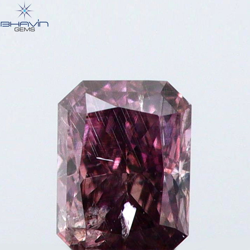 0.09 CT Radiant Shape Natural Diamond Pink Color SI2 Clarity (2.86 MM)