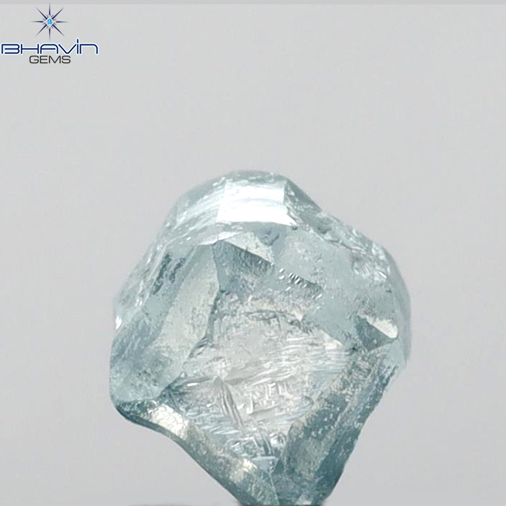 1.40 CT Rough Shape Enhanced Blue Color VS2 Clarity (5.11 MM)
