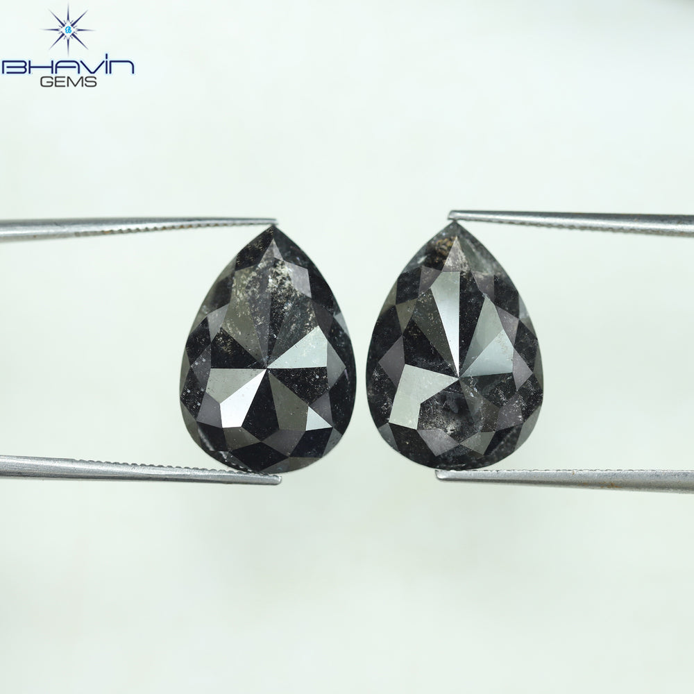 17.91 CT Pear Shape Natural Loose Diamond Salt And Pepper Color