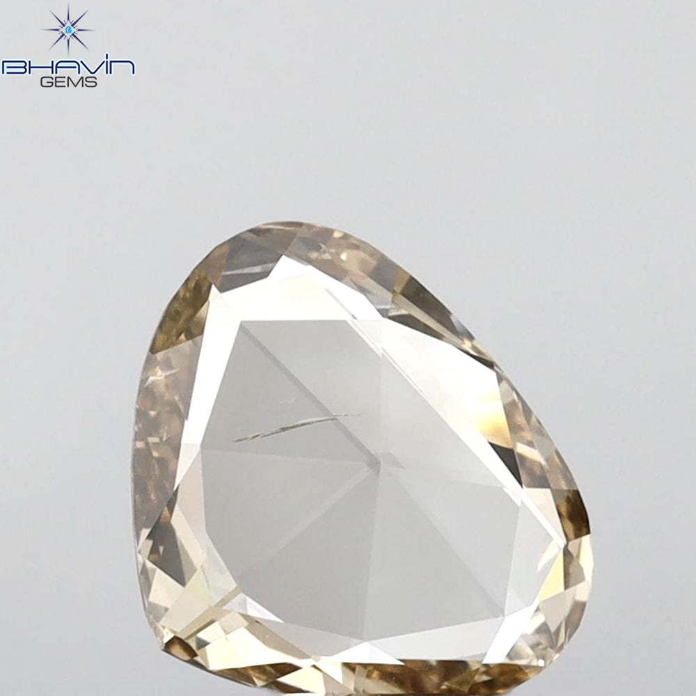 1.26 CT Heart Shape Natural Diamond Brown Color SI1 Clarity (10.03 MM)