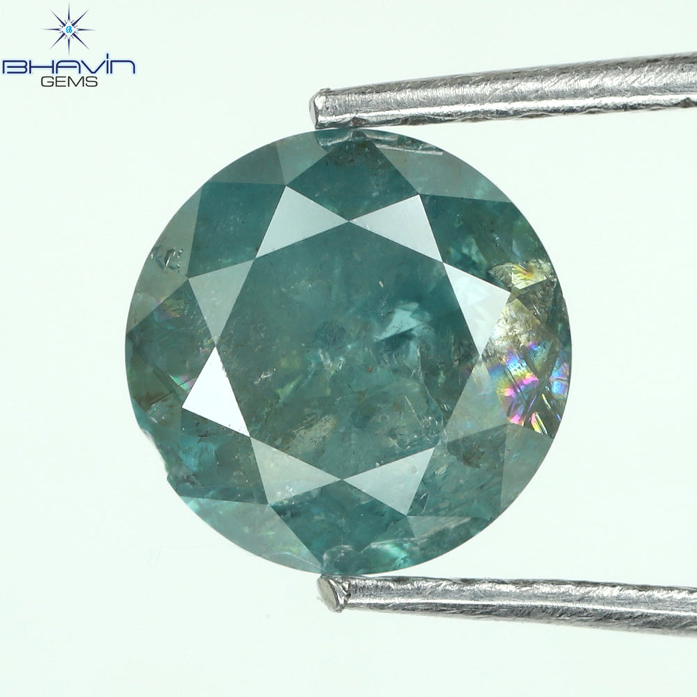 1.23 CT Round Diamond Natural Loose Diamond Blue Color I3 Clarity (9.29 MM)