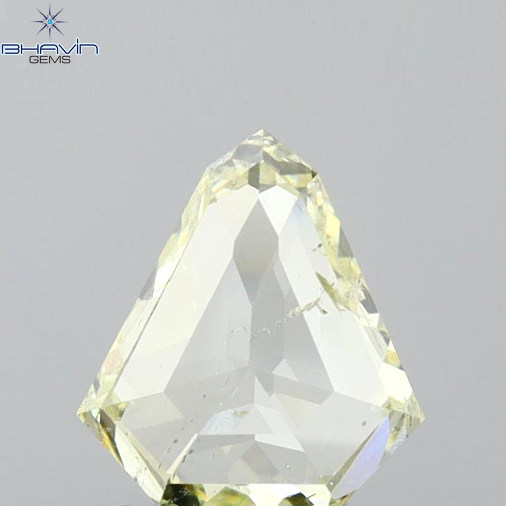 0.89 CT Shield Shape Natural Diamond Yellow Color SI2 Clarity (6.90 MM)