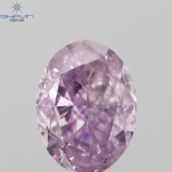 0.06 CT Oval Shape Natural Diamond Pink Color SI1 Clarity (2.73 MM)