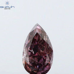 0.12 CT Pear Shape Natural Diamond Pink Color I1 Clarity (4.13 MM)