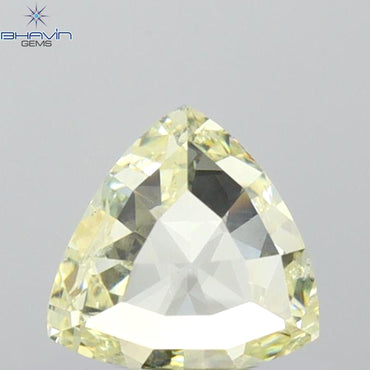 0.88 CT Triangle Shape Natural Diamond Yellow Color SI1 Clarity (5.80 MM)