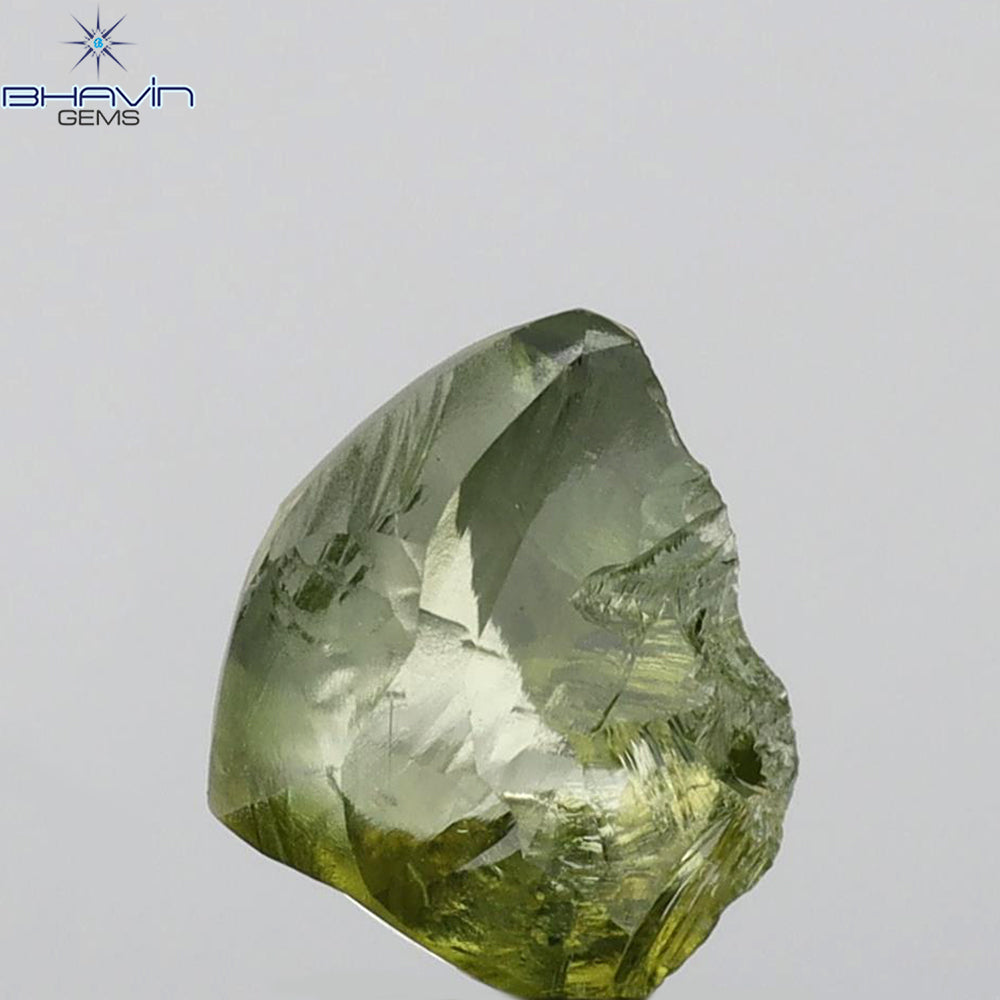1.75 CT Rough Shape Enhanced Green Color VS2 Clarity (9.25 MM)