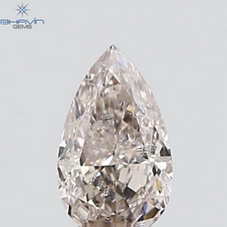 GIA Certified 0.46 CT Pear Diamond Pinkish Brown Color Natural Loose Diamond (6.54 MM)