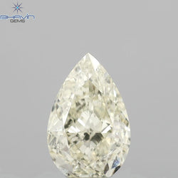 0.66 CT Pear Shape Natural Diamond Yellow Color VS1 Clarity (6.82 MM)